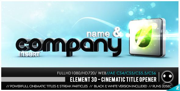 Element 3D Cinematic Titles Opener Element 3D Cinematic Titles Opener