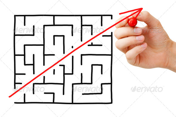 Maze Shortcut - Stock Photo - Images