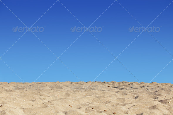 beach blue sky and sand background