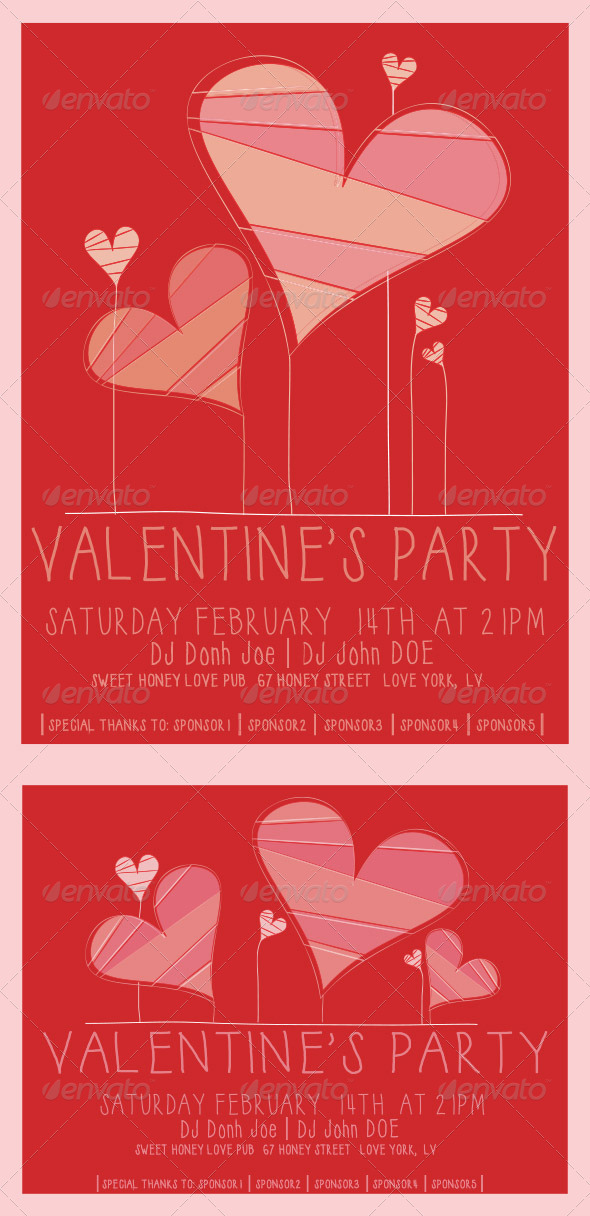 Valentines Flyer Template