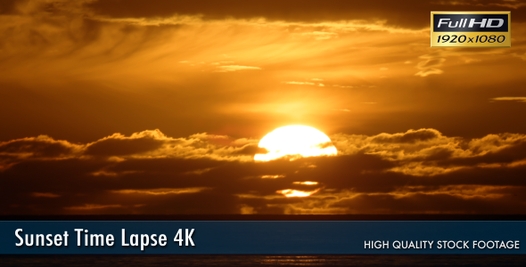 Sunset Time Lapse 4K Sunset Time Lapse 4K