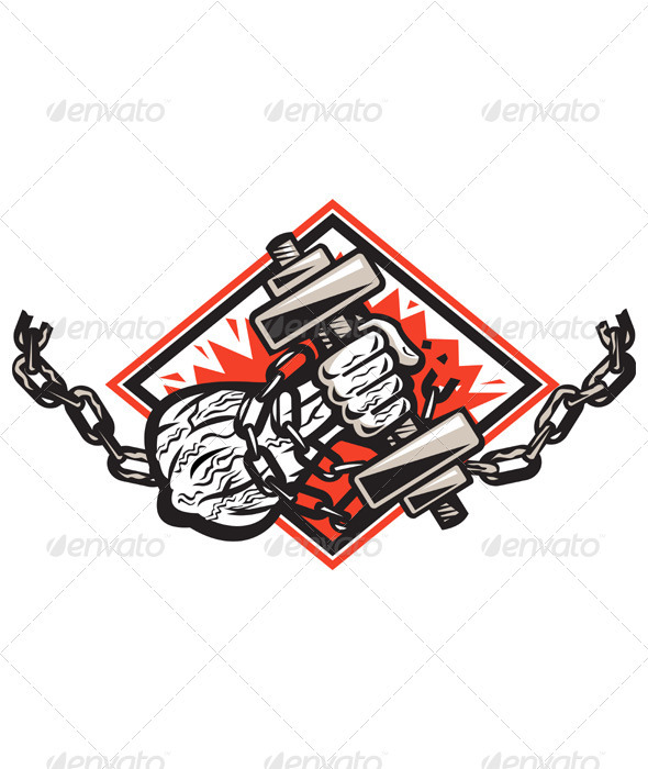 Hand Bursting With Dumbbell In Chains Hand Bursting With Dumbbell In Chains