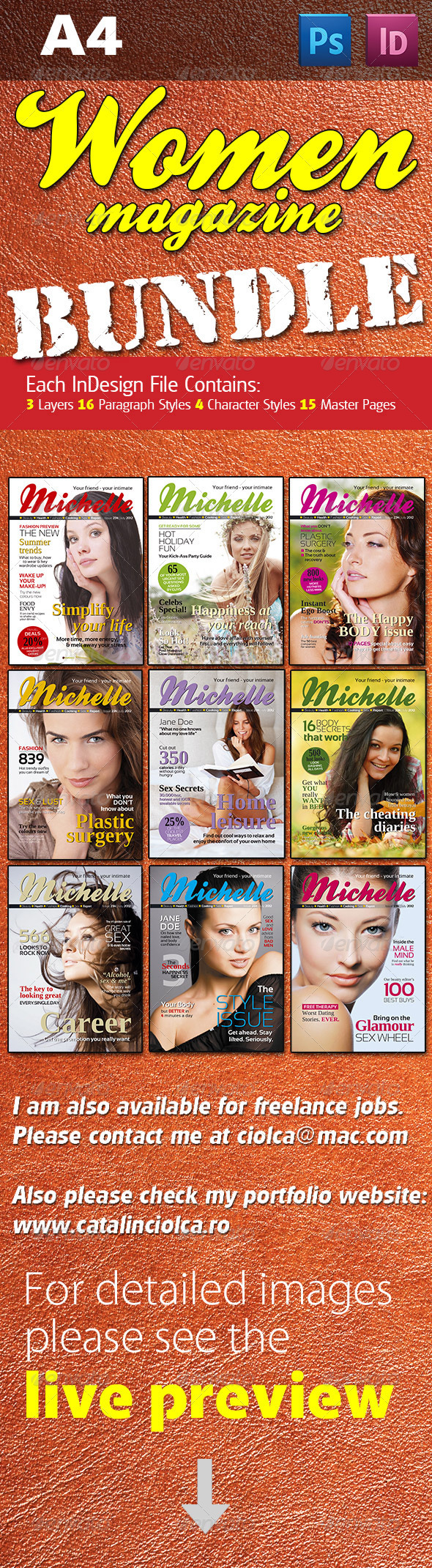 Women Magazine Bundle - Magazines Print Templates