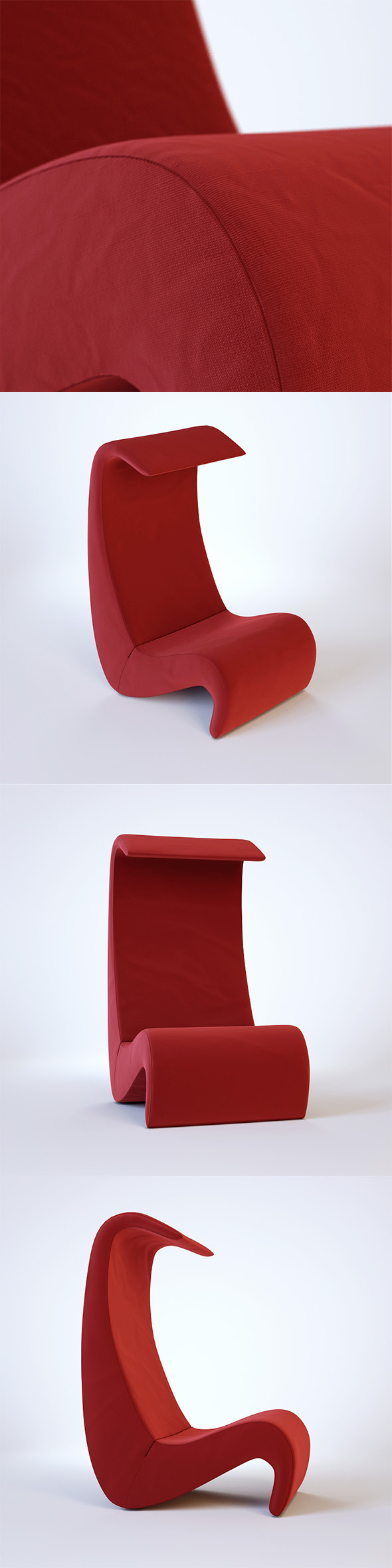 3D model Armchair Vitra amoebe highback 3D model Armchair Vitra amoebe highback