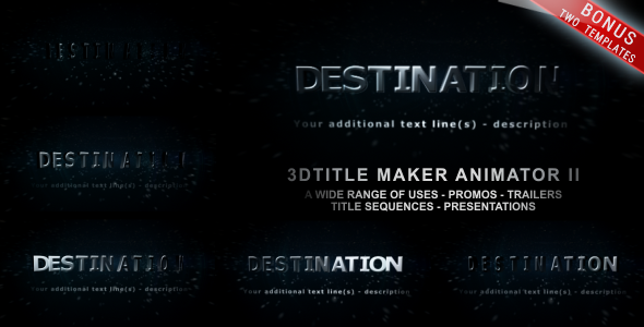 3D Title Maker Animator II 3D Title Maker Animator II