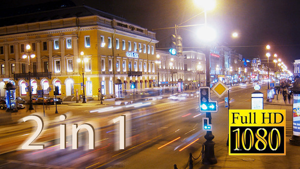 Set of 2 Saint Petersburg Night Time Lapse Set of 2 Saint Petersburg Night Time Lapse