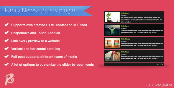 Fancy News jQuery plugin Fancy News jQuery plugin