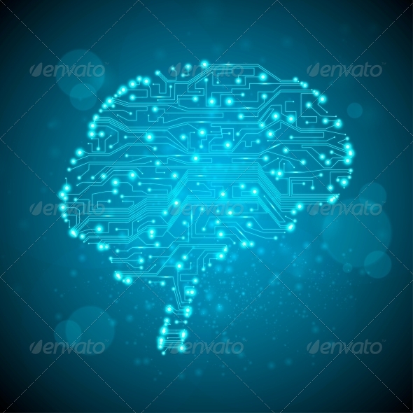Circuit Board Form of a Brain Circuit Board Form of a Brain