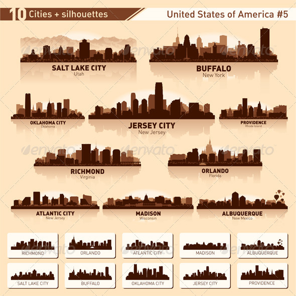 Skyline City Set 10 Cities of USA #5 Skyline City Set 10 Cities of USA #5