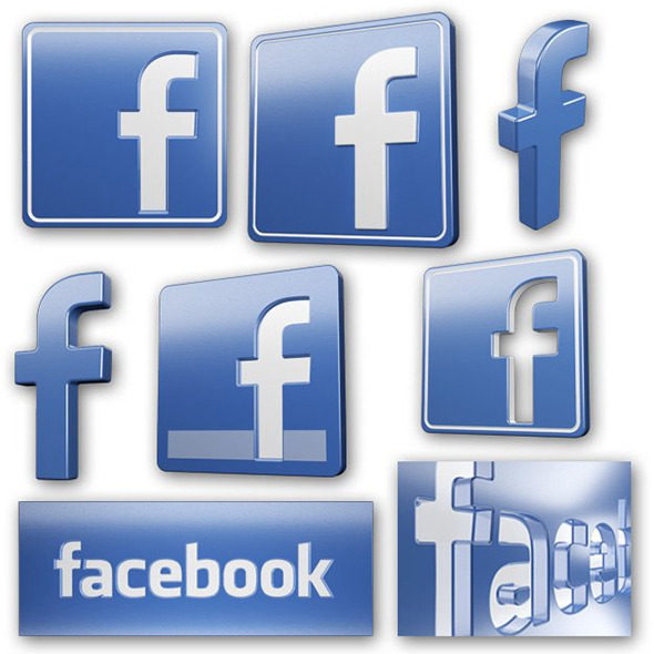 Facebook Icons and Logos - 3DOcean Item for Sale