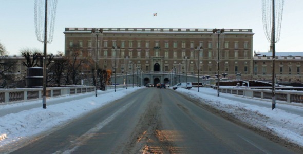 Frontal View of Royal Palace in Stockholm Frontal View of Royal Palace in Stockholm
