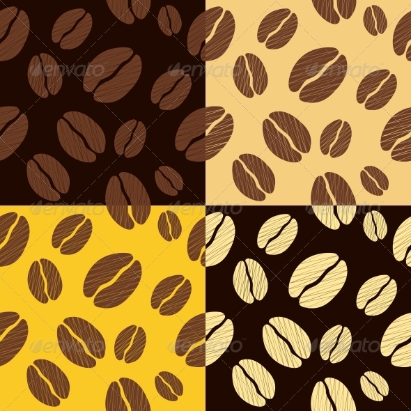 Coffee Beans Seamless Pattern Background Coffee Beans Seamless Pattern Background