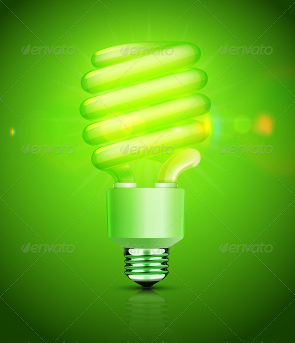 Energy Saving Fluorescent Lightbulb Energy Saving Fluorescent Lightbulb