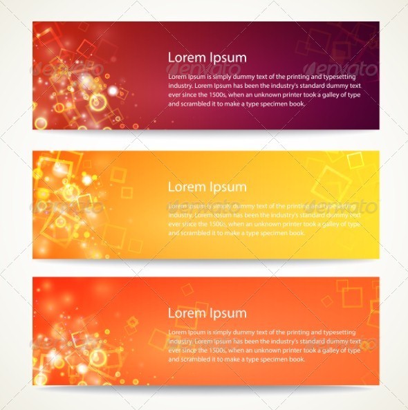 Abstract banner with bokeh lights Abstract banner with bokeh lights