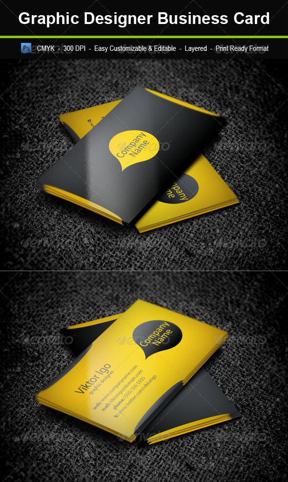 Graphic Designer Business Card - Corporate Business Cards