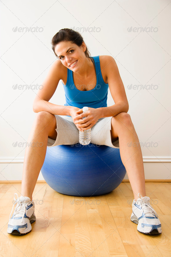 Woman at gym portrait