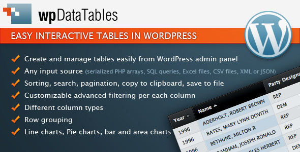 wpDataTables - responsive tables in WordPress - CodeCanyon Item for Sale