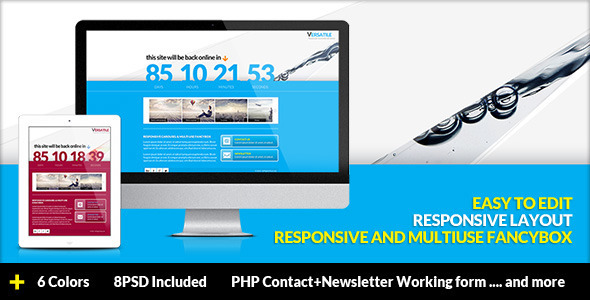 Versatile - Responsive Multi-use Coming Soon page