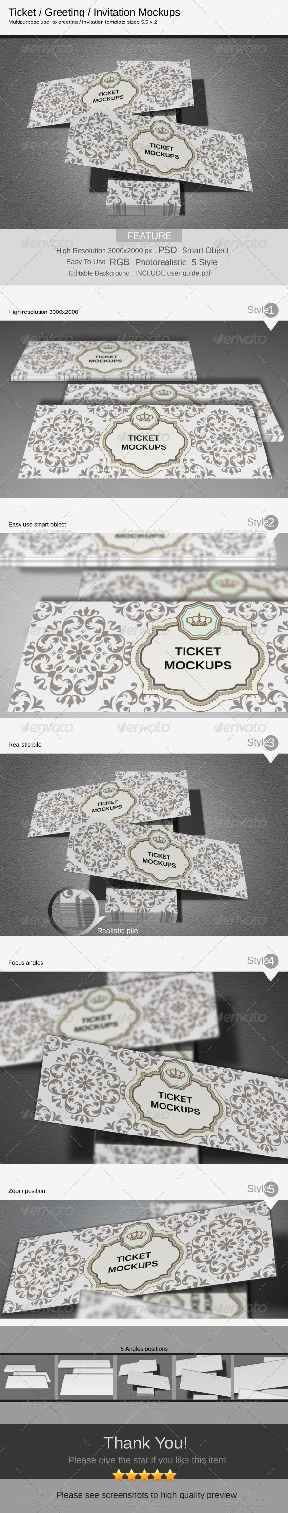 Ticket Mockups Ticket Mockups