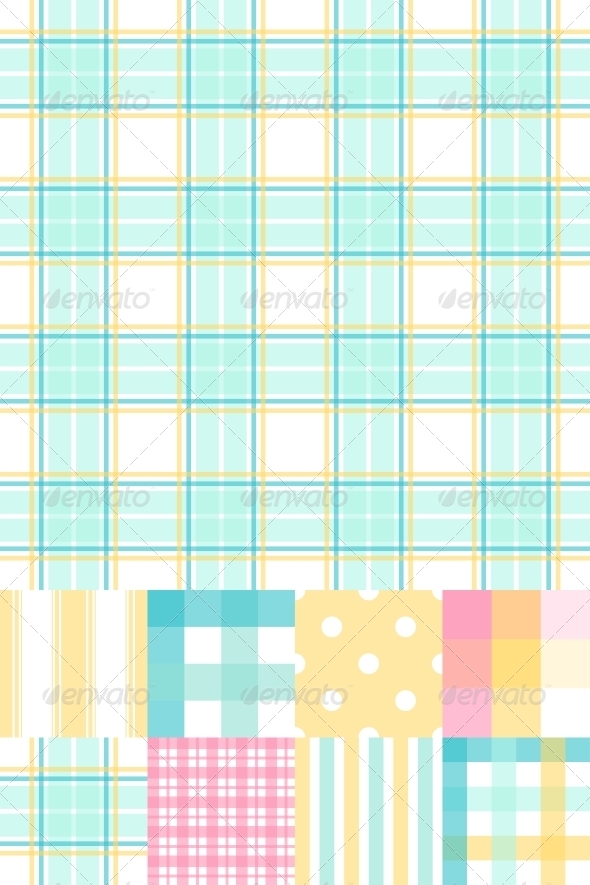 Set of 8 Seamless Abstract Retro Pattern Set of 8 Seamless Abstract Retro Pattern