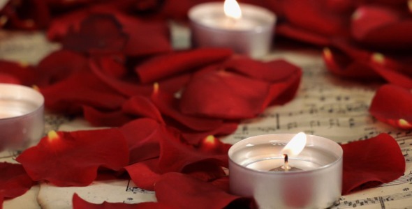Slide Over Rose Petals and Tea Candles Slide Over Rose Petals and Tea Candles