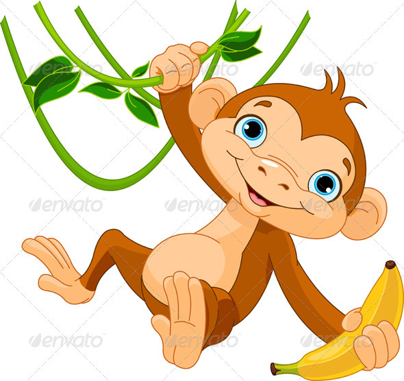 clipart monkey swinging - photo #47