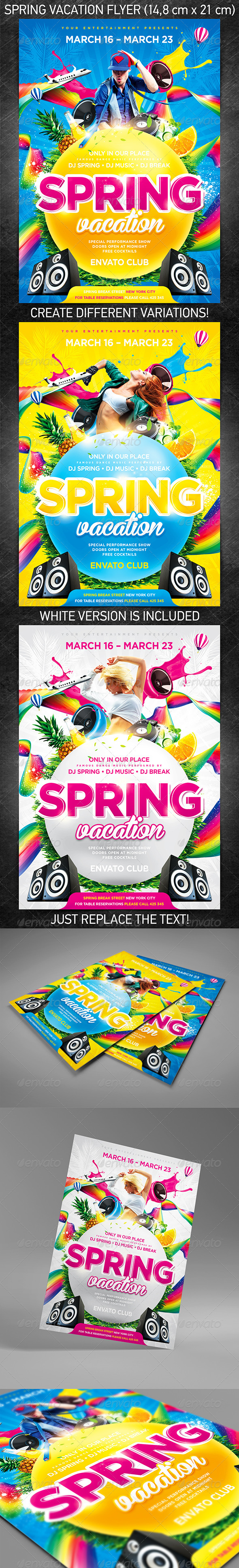 Spring Vacation Party Flyer Spring Vacation Party Flyer
