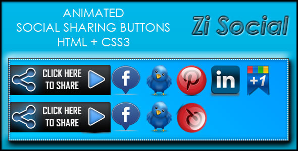 Zi Social Share - HTML + CS33