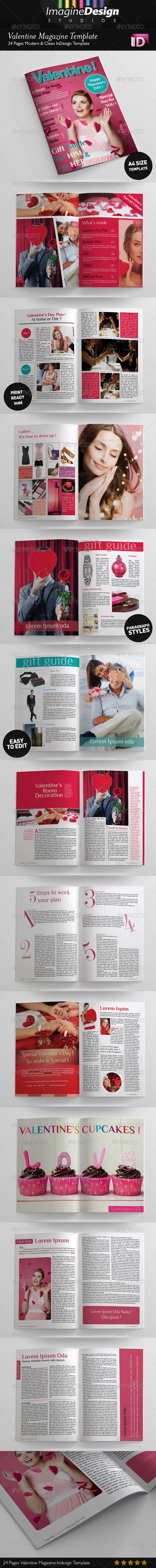 24 Pages Valentine Magazine Template 24 Pages Valentine Magazine Template