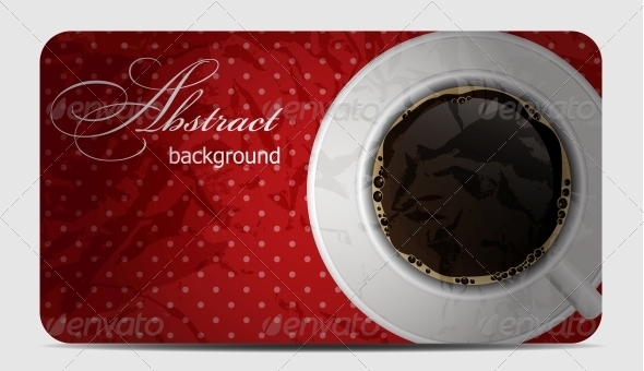 Vintage Coffee Gift Card Vector Illustration