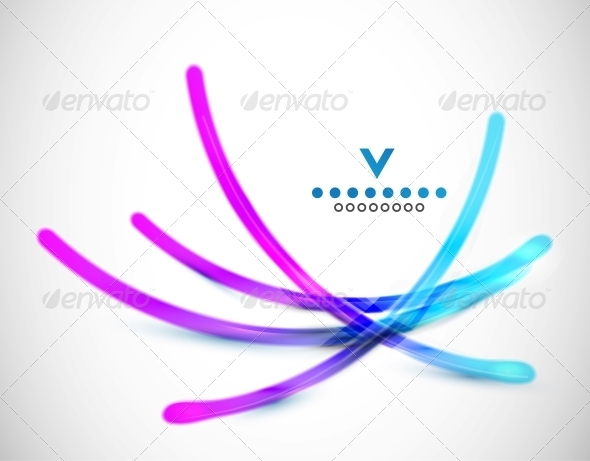 Glowing wave stripes design template Glowing wave stripes design template