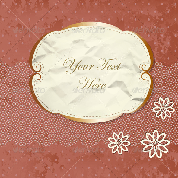Romantic Lacy Border With Flowers Romantic Lacy Border With Flowers