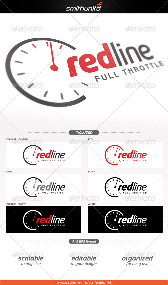 Redline - Full throttle Logo template - Objects Logo Templates