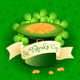 St. Patricks Day Card with Leprechaun Hat