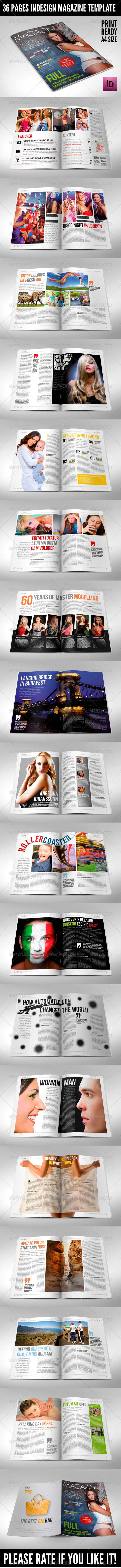 36 Pages Modern Magazine InDesign Template 36 Pages Modern Magazine InDesign Template