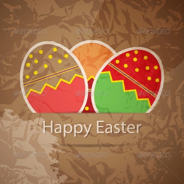 Easter eggs card with colourful eggs vector illus Easter eggs card with colourful eggs vector illus