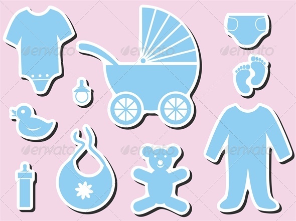 Baby Shower Icons Baby Shower Icons