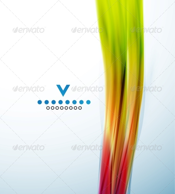 Colorful narrow wave abstract design template Colorful narrow wave abstract design template