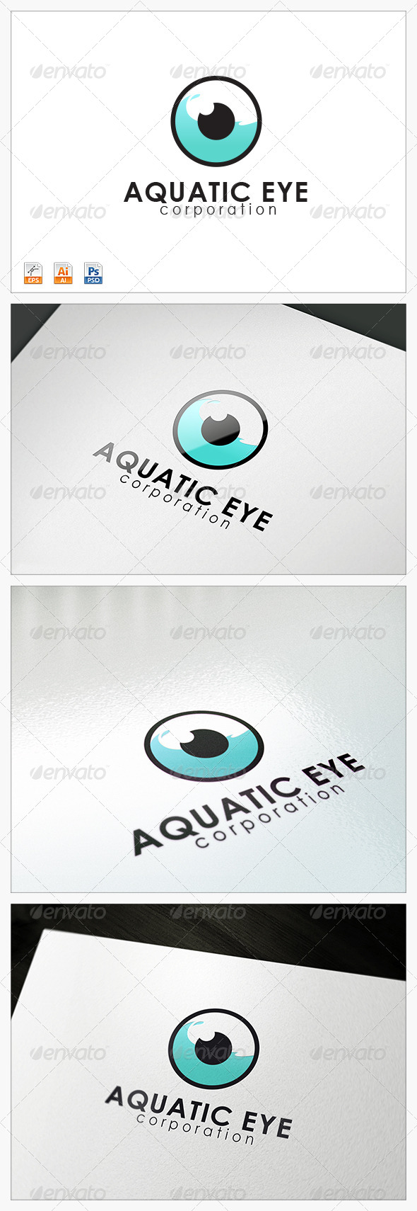 Aquatic Eye logo - Abstract Logo Templates
