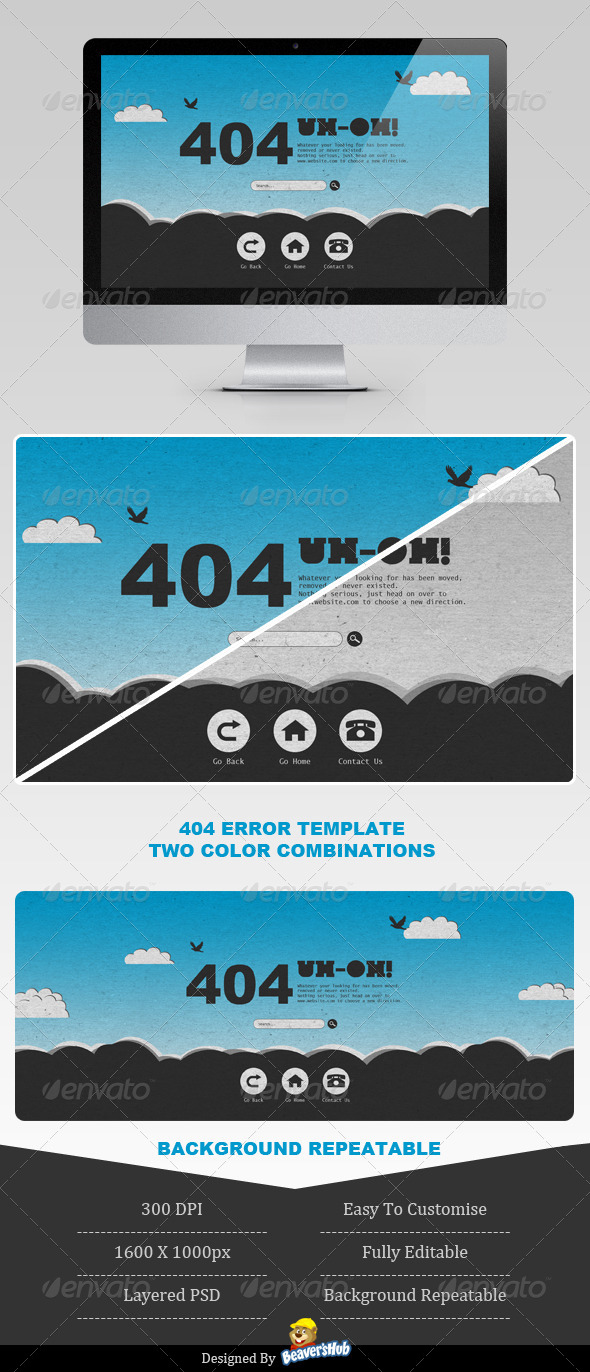 Sky High 404 Error Page - 404 Pages Web Elements