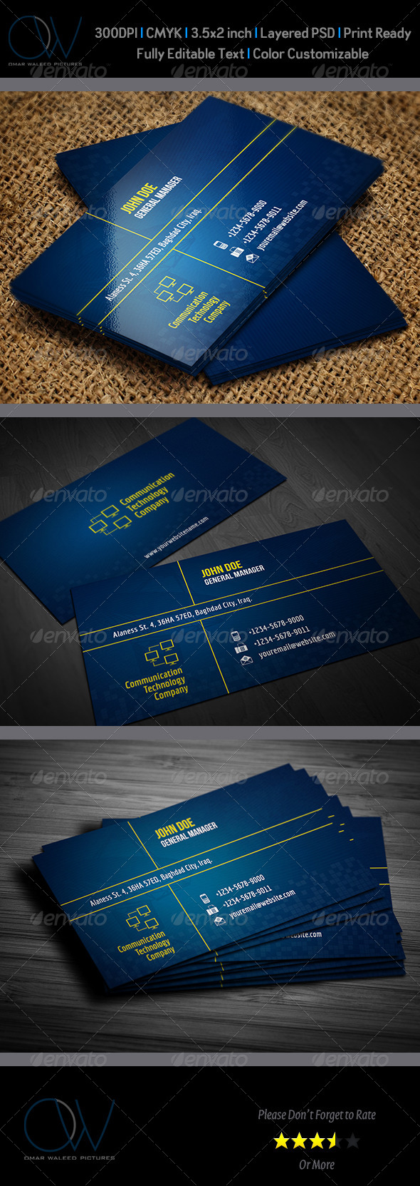 Communication Technology Business Card Communication Technology Business Card