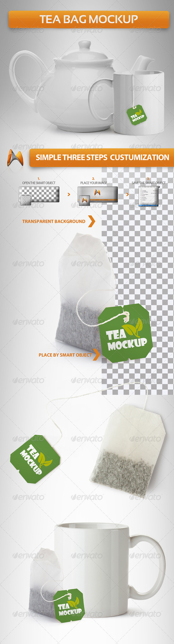 Download Tea Bag Mockup | GraphicRiver