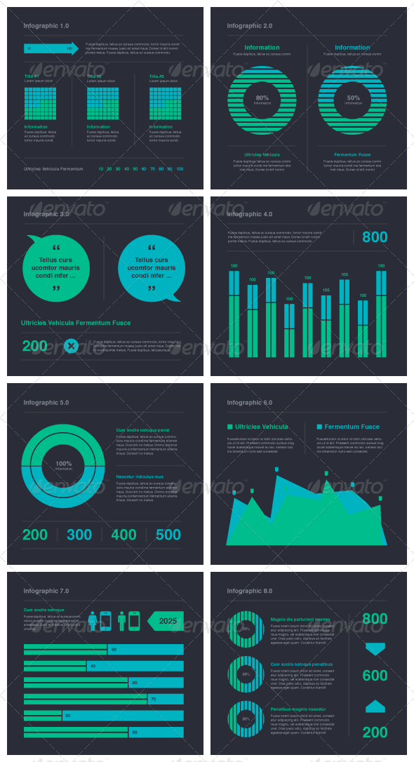 Blue Green Infographic Elements Vector Blue Green Infographic Elements Vector