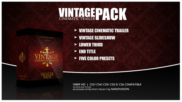 Vintage Cinematic Trailer Pack Vintage Cinematic Trailer Pack