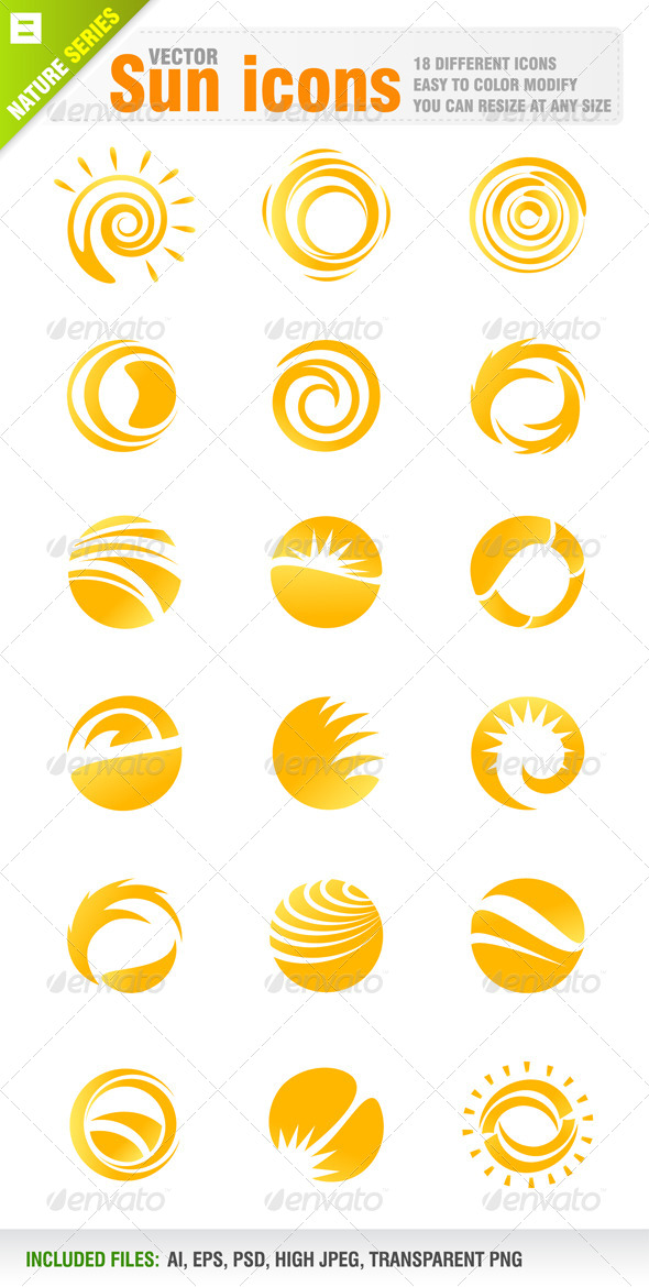 18 Sun Icons 18 Sun Icons