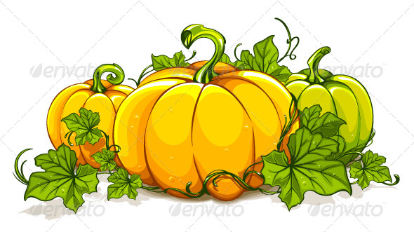 clip art fall leaves pumpkins - photo #25