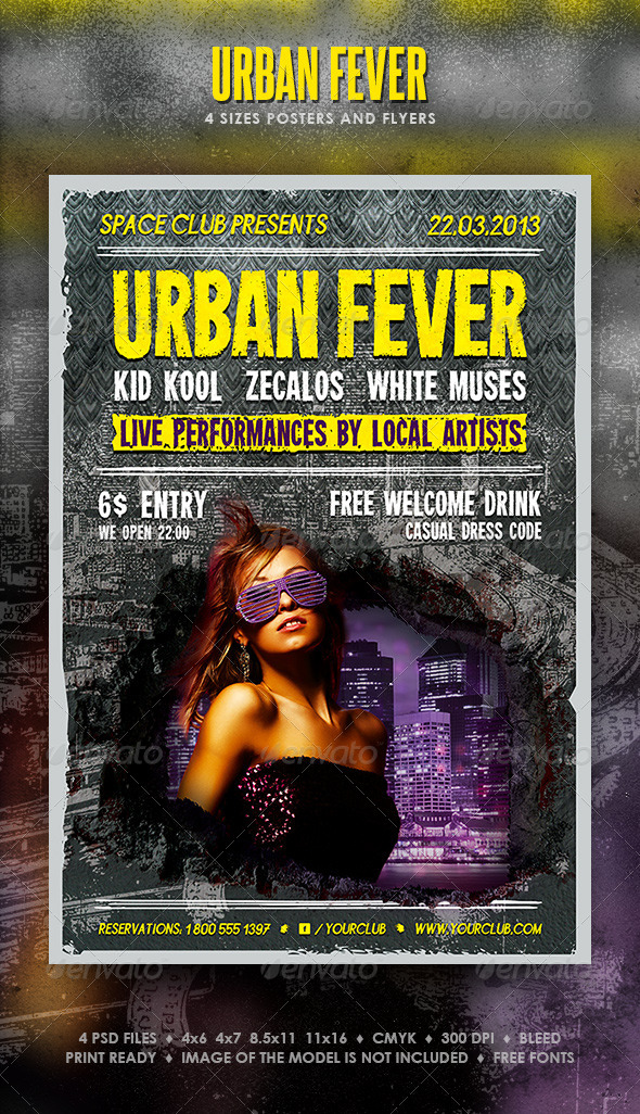 Urban Fever Posters and Flyers