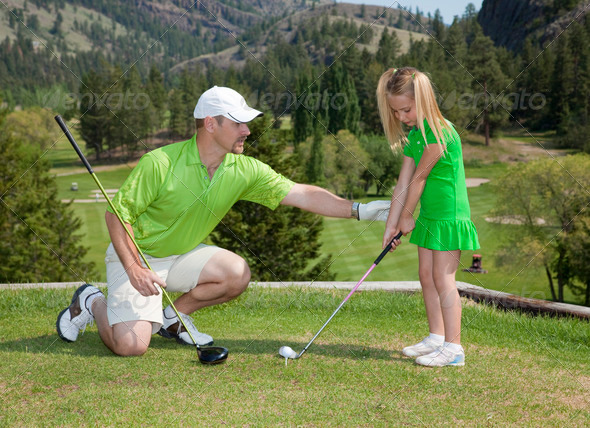 Father and Daughter Golf Lesson