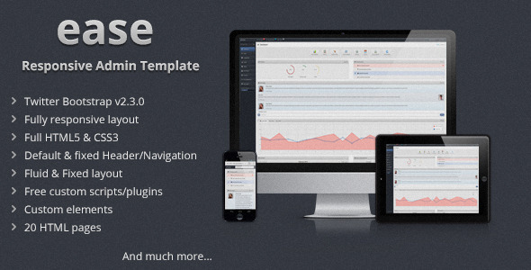 ease - Responsive Admin Template