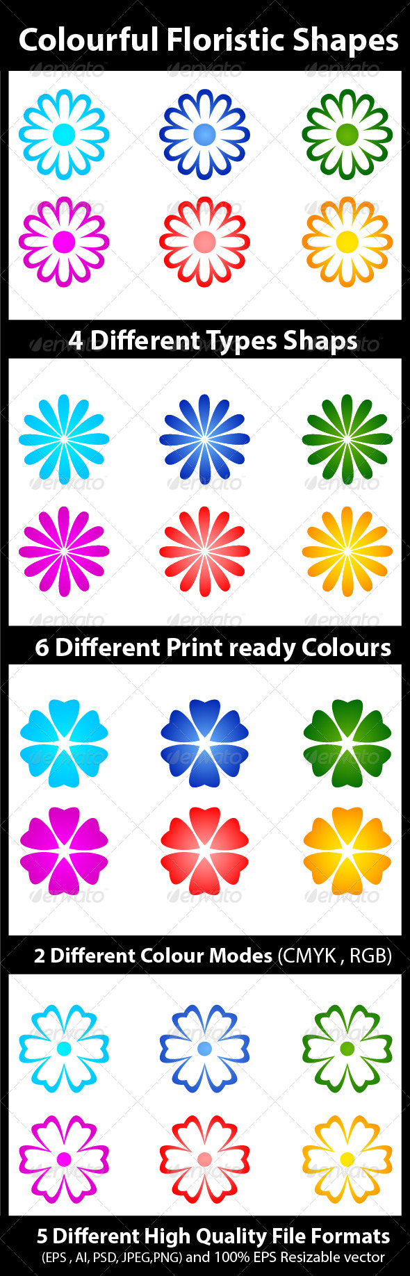 Colourful Floristic Shapes Colourful Floristic Shapes